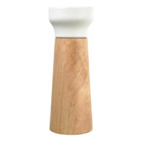 Molino de madera roble con tapa blanca