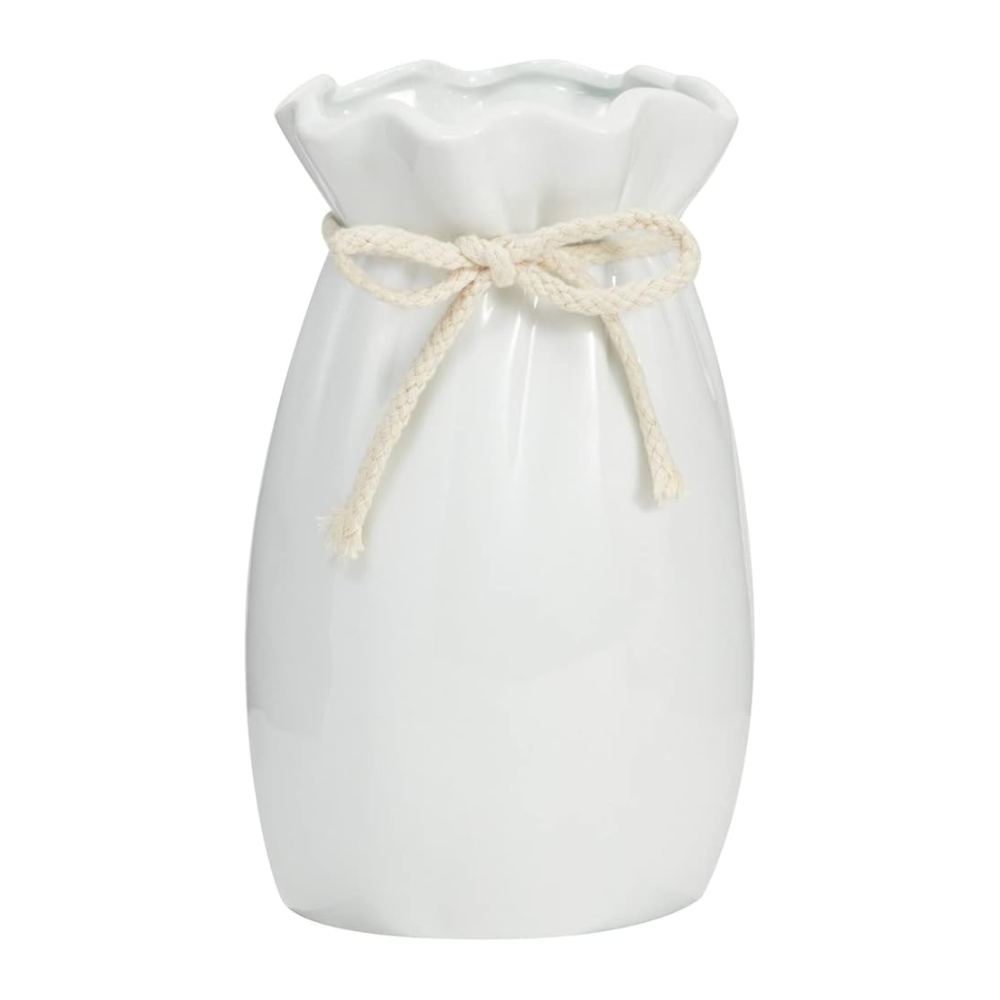 Jarron blanco de ceramico