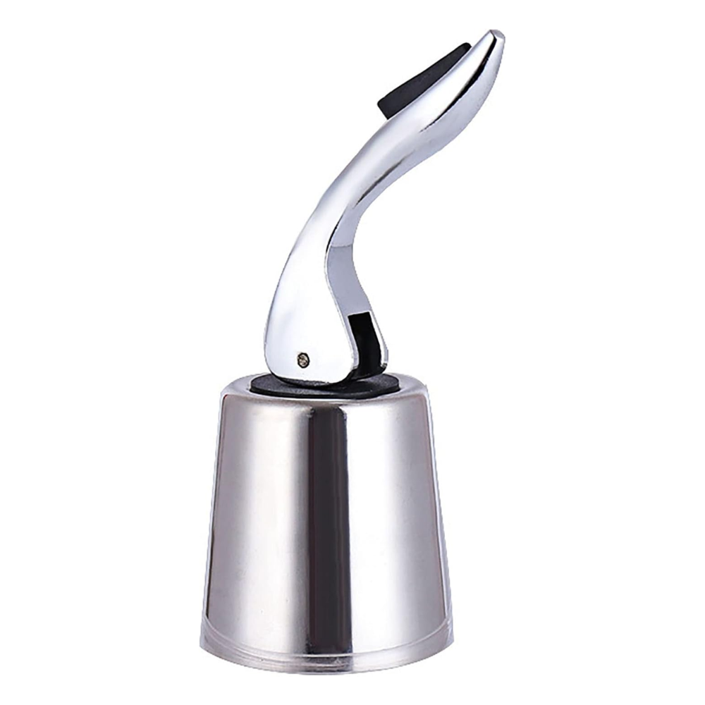 Tapón para Vino de Plástico Cromado