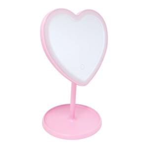 ESPEJO CORAZON ROSADO
