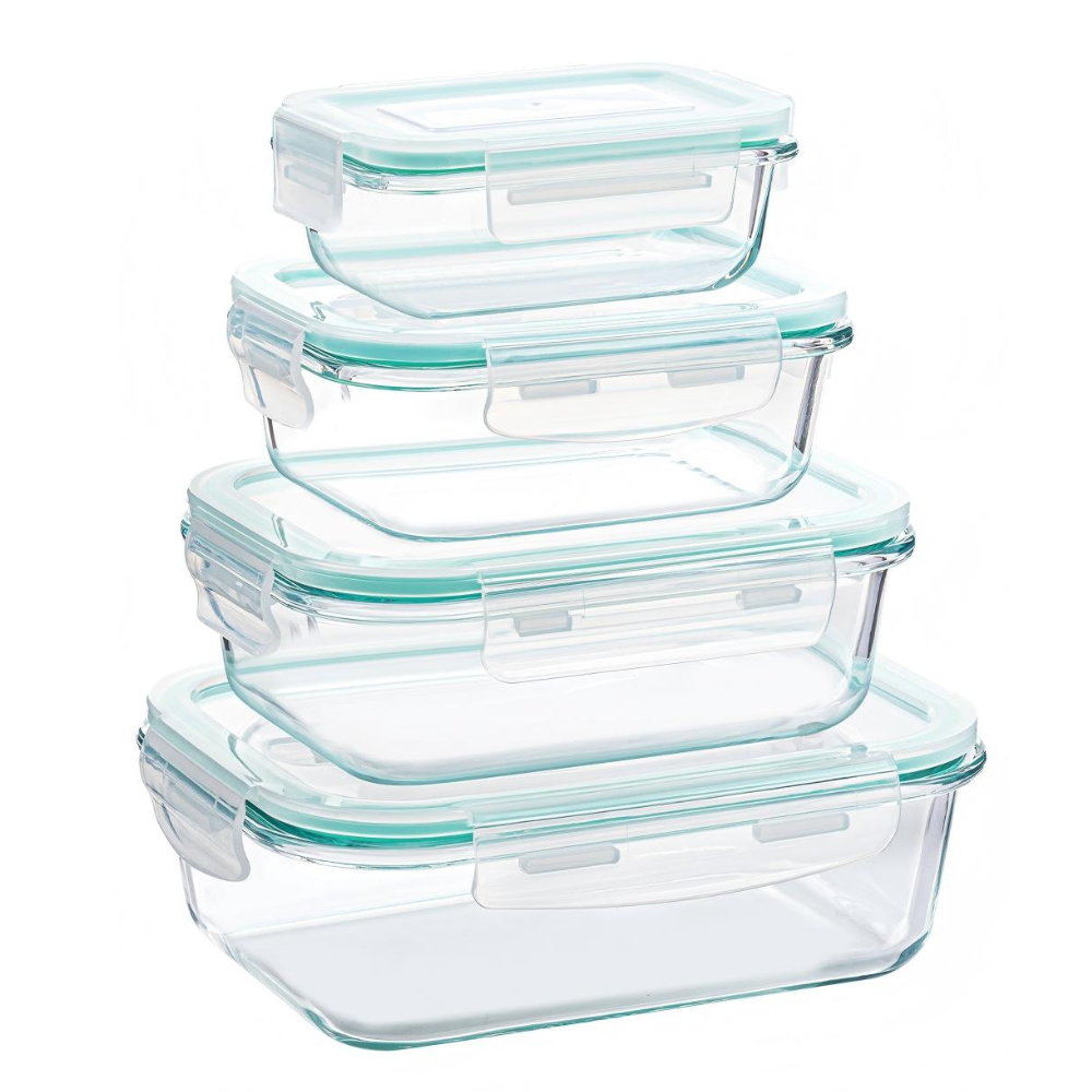 Set x 4 contenedores de alimentos 370ml /640ml /1520ml