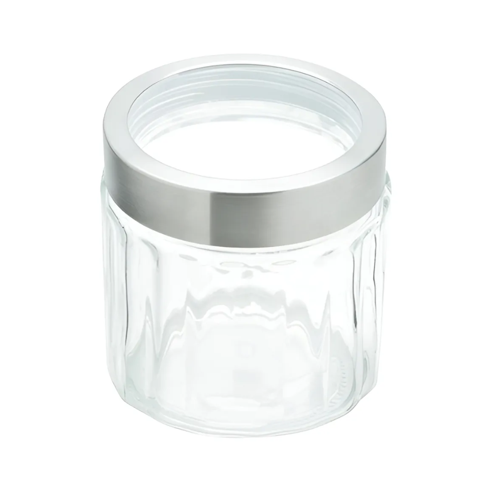 Frasco de vidrio tapa transp. 27*11cm