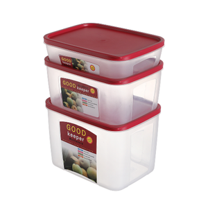 SET DE 3 CONTENEDORES RECT T/ROJA 3L/2L/800ML