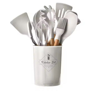 Juego de 12 utensilios de cocina blanco