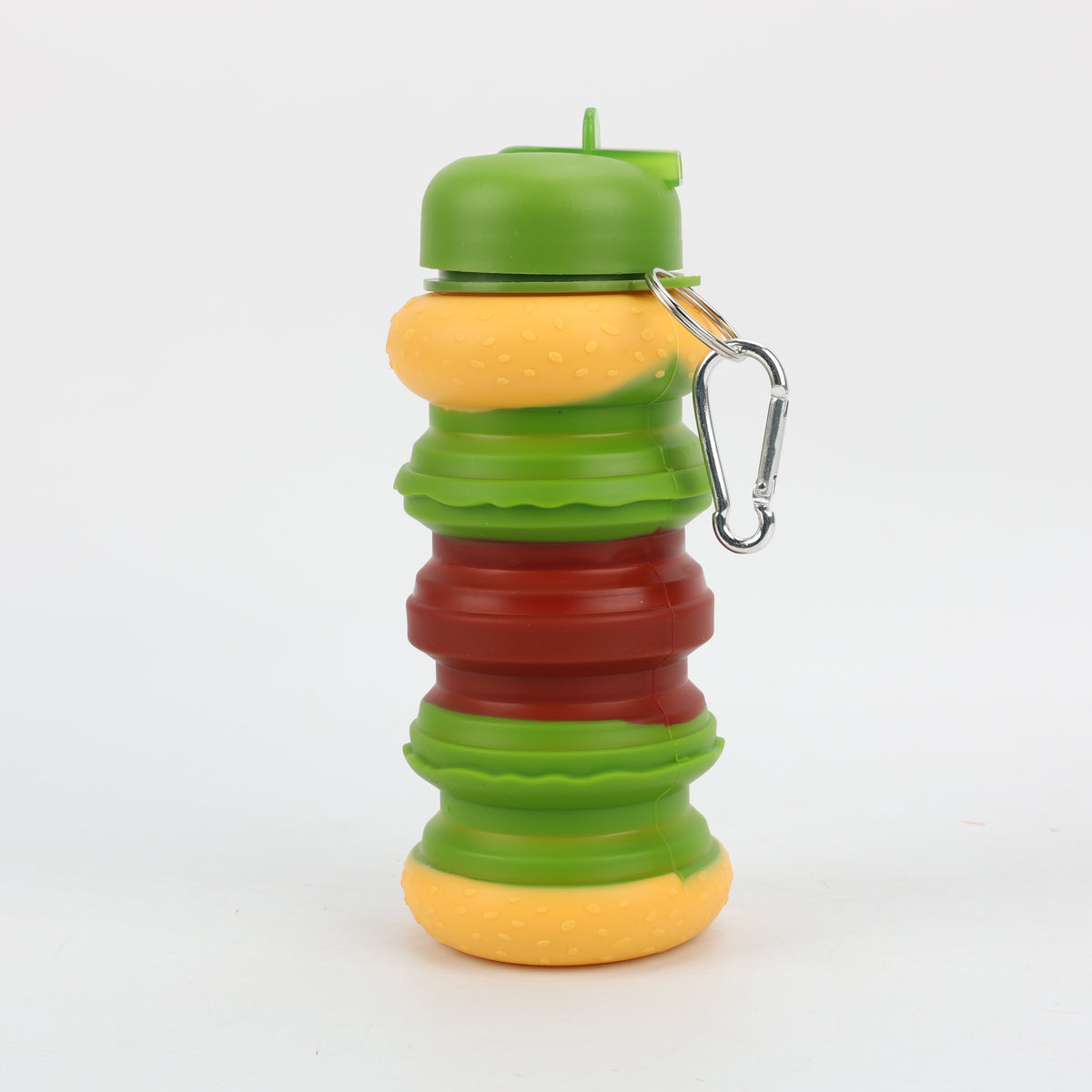 BOTELLA PLEGABLE DE SILICONA | HAMBURGUESA