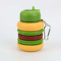 BOTELLA PLEGABLE DE SILICONA | HAMBURGUESA