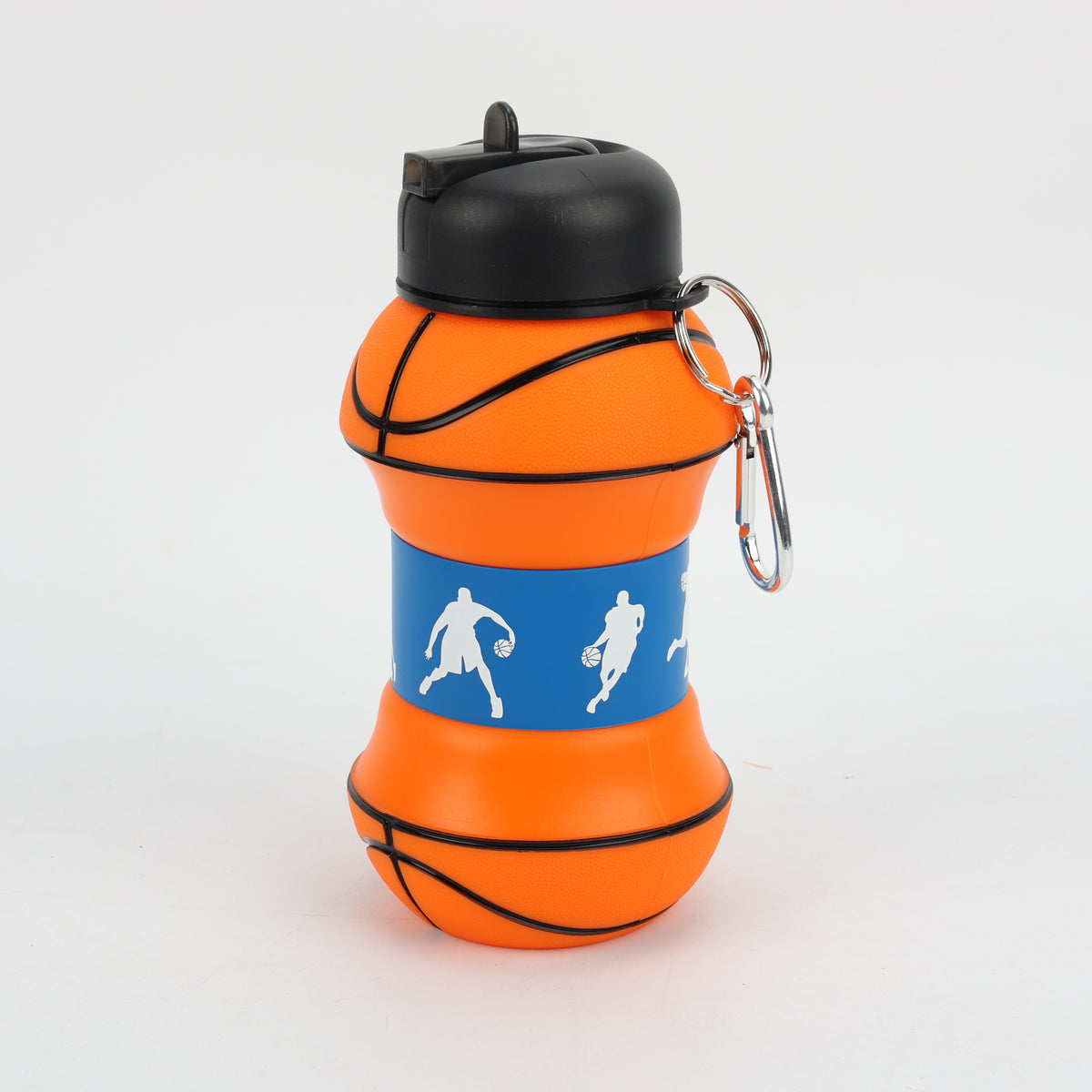 BOTELLA PLEGABLE DE SILICONA BALÓN BASKETBALL