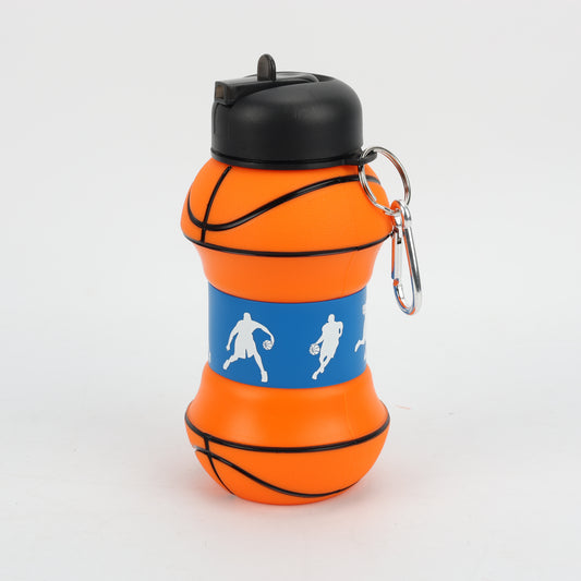 BOTELLA PLEGABLE DE SILICONA BALÓN BASKETBALL