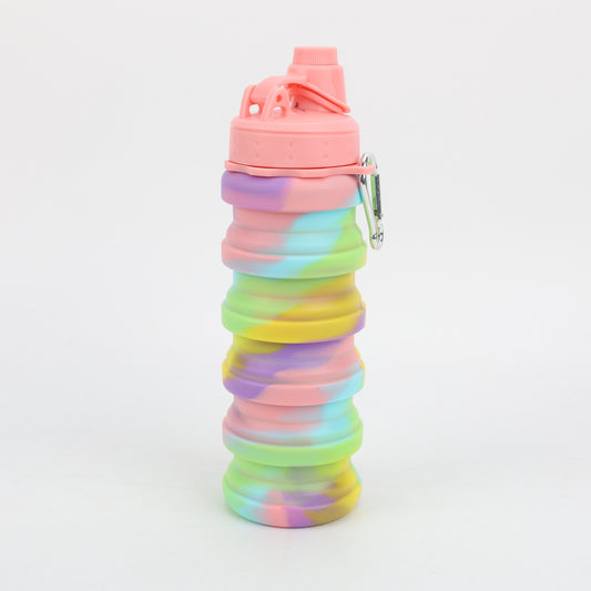 BOTELLA PLEGABLE DE SILICONA | PASTEL MULTICOLOR