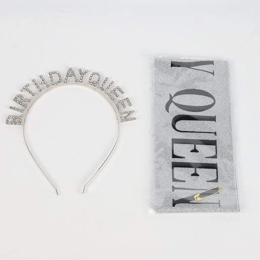 Kit Birthday Queen Vincha y Cinto