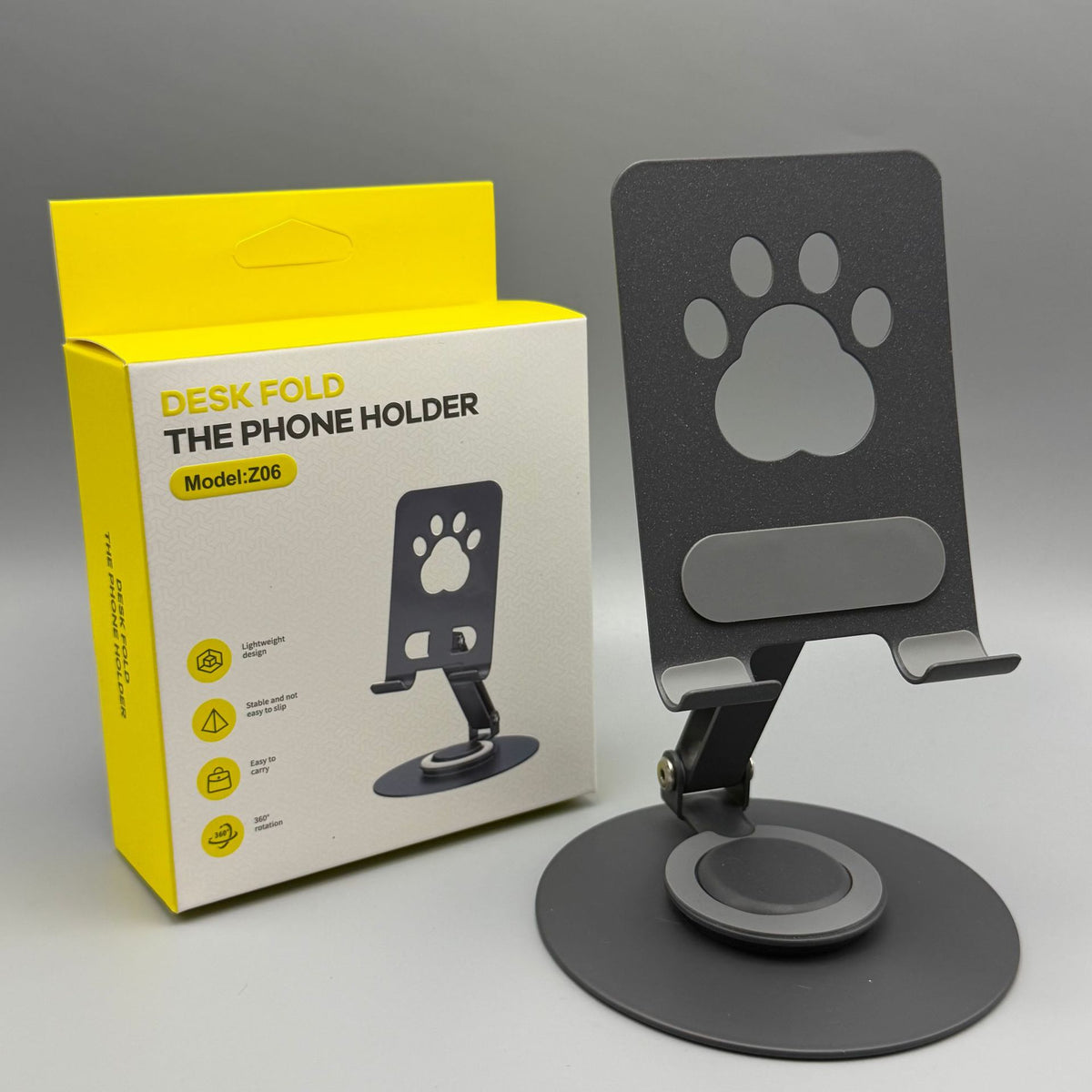 SOPORTE PARA CELULAR HUELLA | NEGRO
