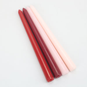 SET X 4 VELAS GAMA ROJO
