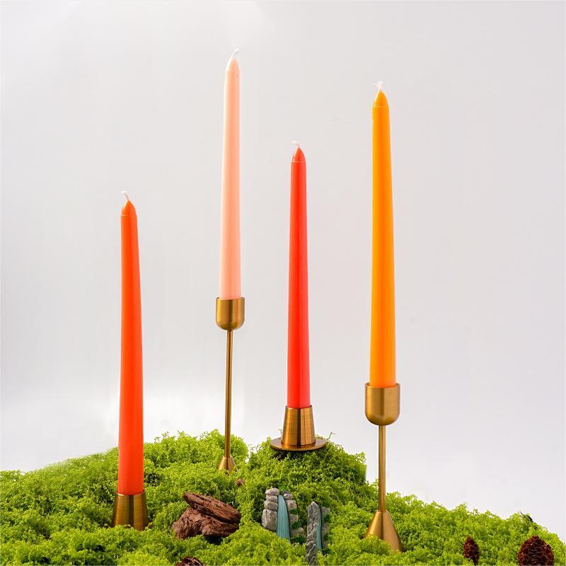 SET X 4 VELAS NARANJAS