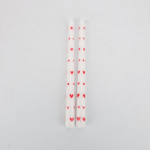 SET X 2 VELAS BLANCO CORAZON