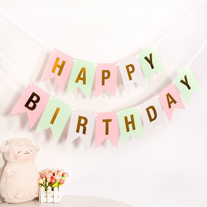 Letras Decorativas 'Happy Birthday' Pastel