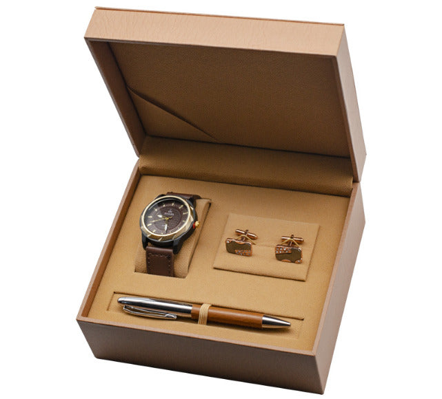 Set de Regalo Ejecutivo con Reloj Gemelos y Bolígrafo