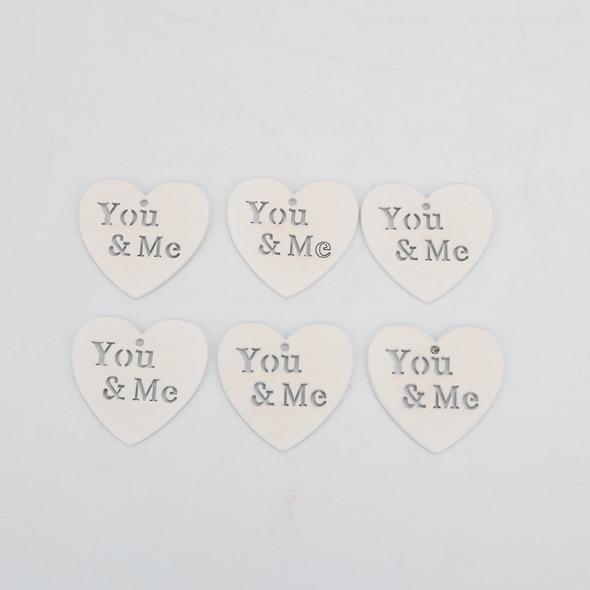 PACK DE CORAZONES BLANCOS YOU & ME