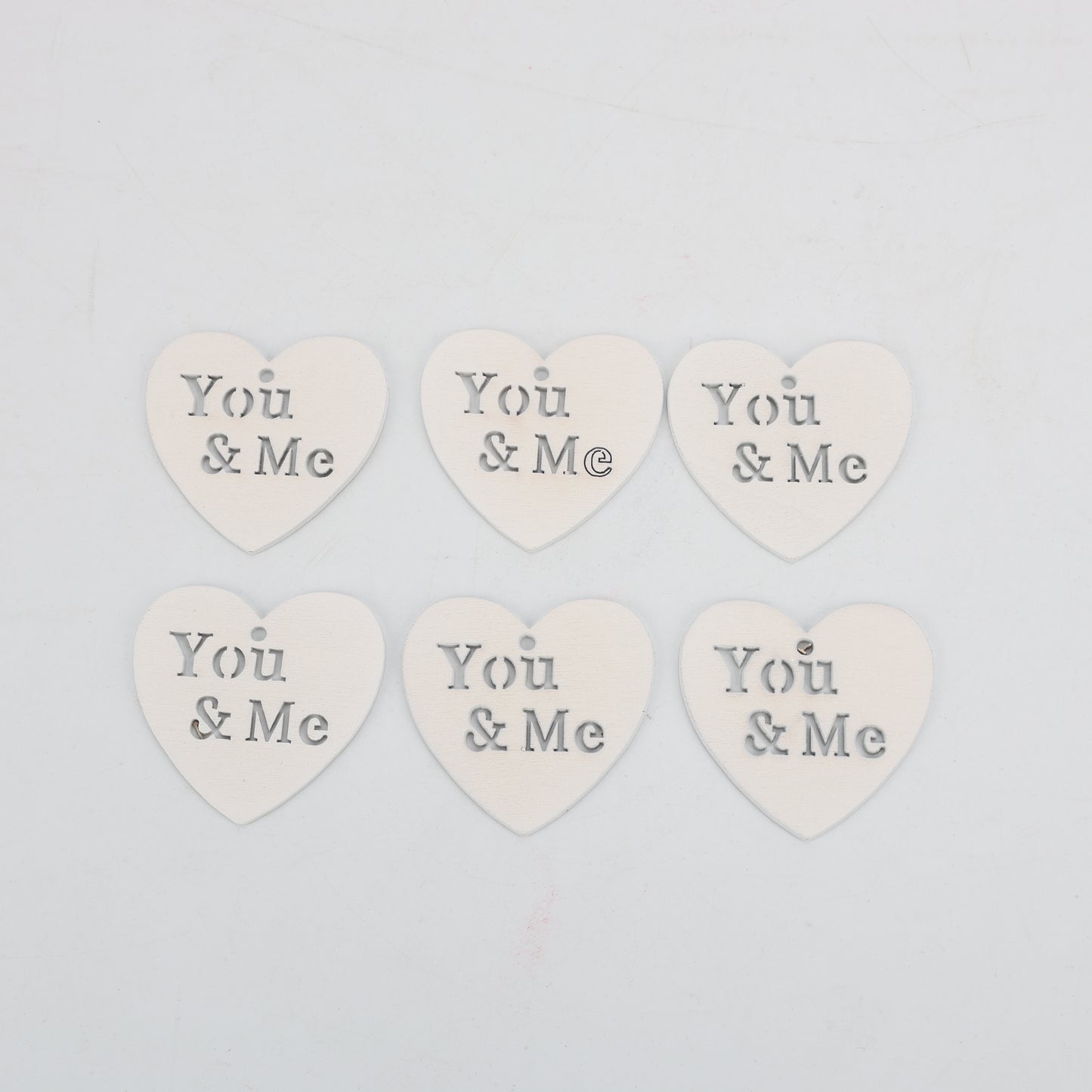PACK DE CORAZONES BLANCOS YOU & ME