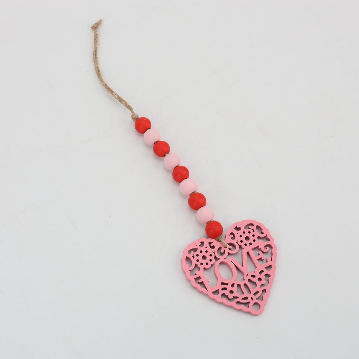 CADENA DE BORLAS DISEÑO CORAZON 30*8CM