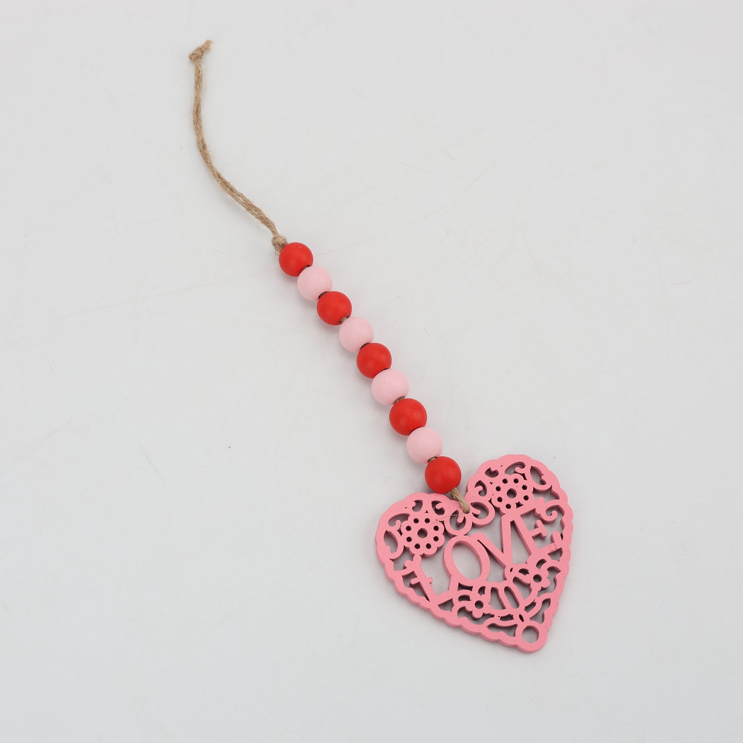 CADENA DE BORLAS DISEÑO CORAZON 30*8CM