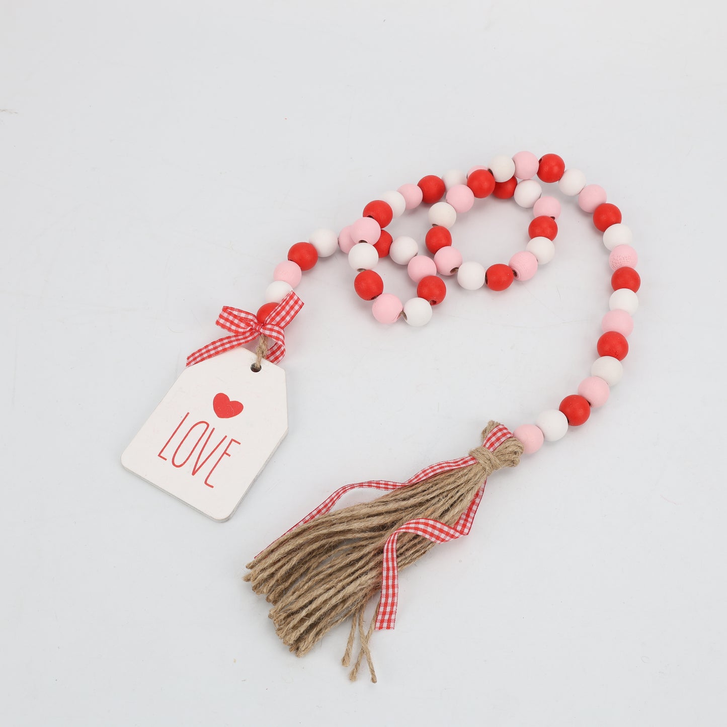 CADENA DE BORLAS CUADRADO LOVE