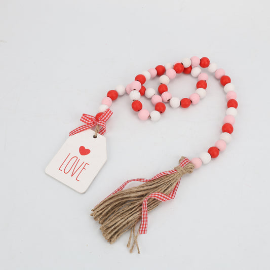 CADENA DE BORLAS CUADRADO LOVE