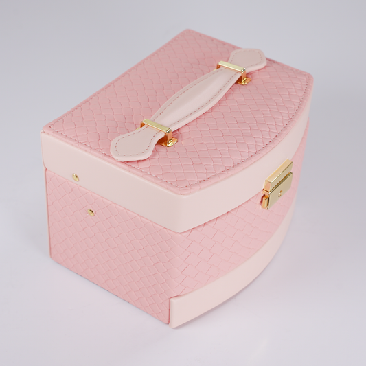 Joyero de 3 Niveles con Espejo | Rosado