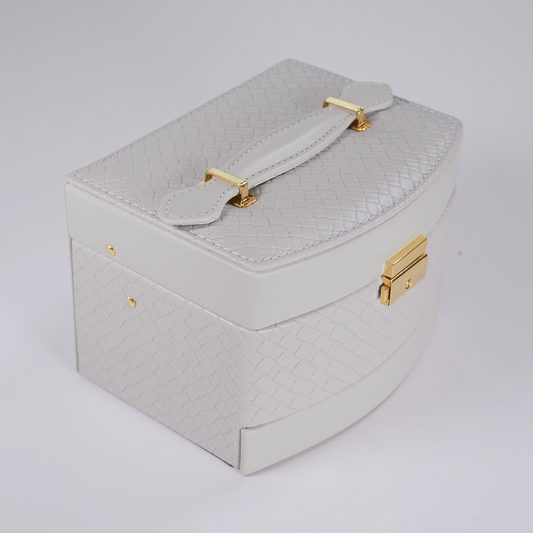 Joyero de 3 Niveles Con Espejo | Gris