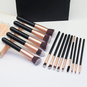 Estuche de Brochas de Maquillaje Negro