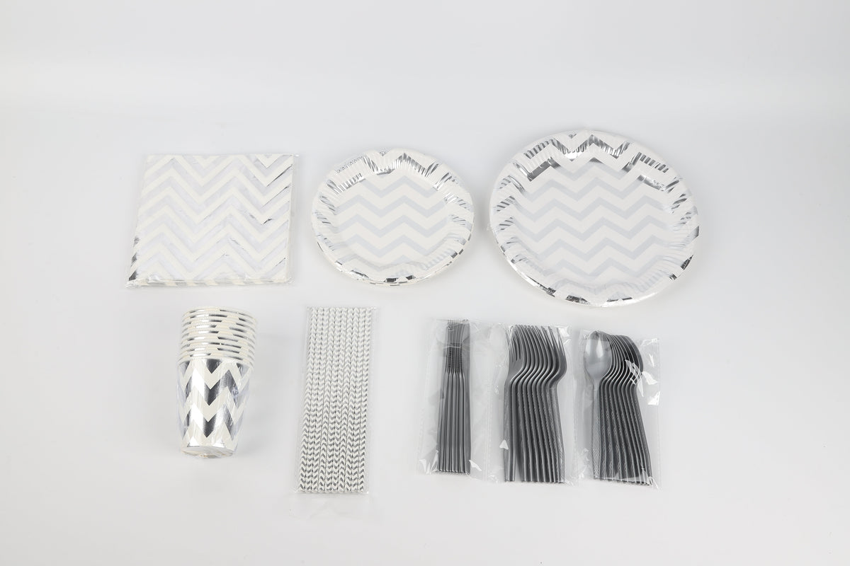 Set de Vajilla Descartable 80 Piezas