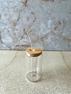 Vaso transparente con tapa 350ml