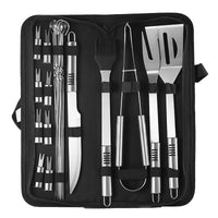 SET PARRILLERO 18 PZAS ACERO + ESTUCHE