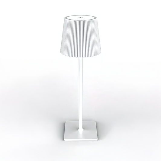 Lámpara de Mesa Inalámbrica a Rayas Base Cuadrada