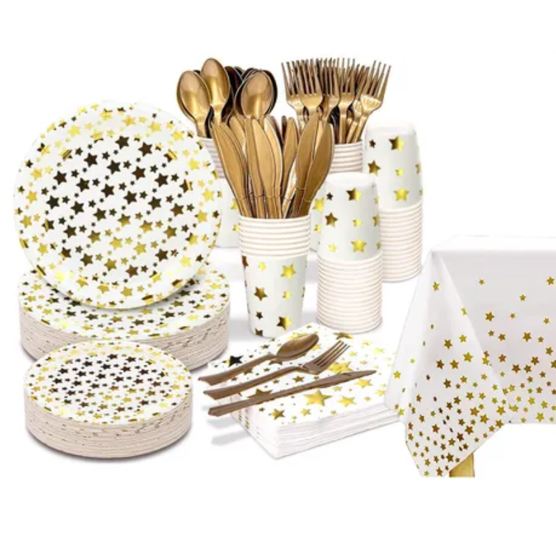 Set de Vajilla Descartable 80 Piezas