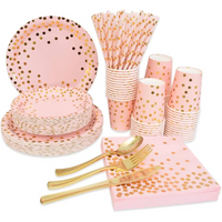 Set de Vajilla Descartable 80 Piezas