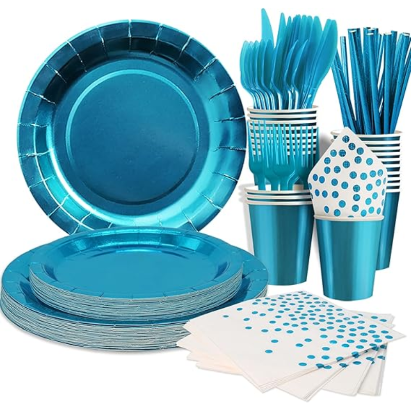Set de Vajilla Descartable 80 Piezas