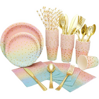 Set de Vajilla Descartable 80 Piezas