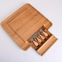 Tabla de Quesos con Cajón y Set de Utensilios