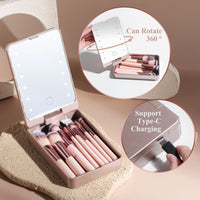 Set de Brochas con Espejo LED