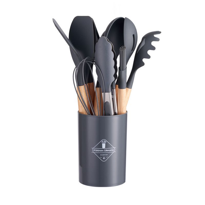 Juego de 12 utensilios de cocina gris