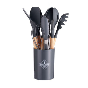 Juego de 12 utensilios de cocina gris