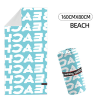 Toalla de Playa Beach Text