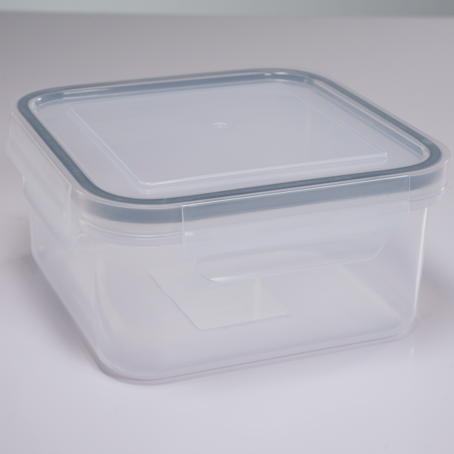 CONTENEDOR CUADRADO DE PLASTICO TRANSPARENTE