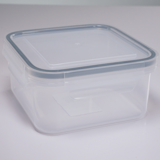 CONTENEDOR CUADRADO DE PLASTICO TRANSPARENTE