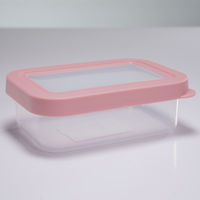 CONTENEDOR DE PLASTICO TAPA ROSADA | EXTRA PEQUEÑO