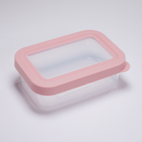 CONTENEDOR DE PLASTICO TAPA ROSADA | EXTRA PEQUEÑO