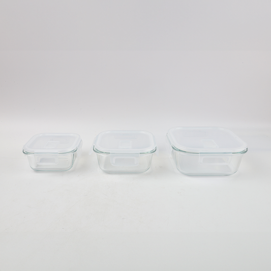 Set x 3 Contenedores Cuadrados de Alimentos
