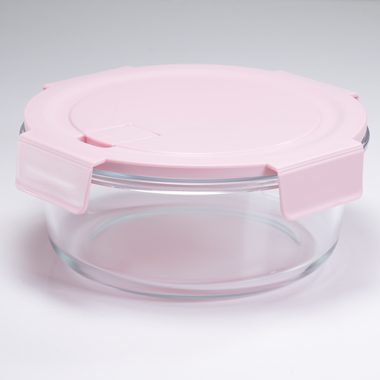 CONTENEDOR DE ALIMENTOS CIRCULAR 950 ml | ROSADO