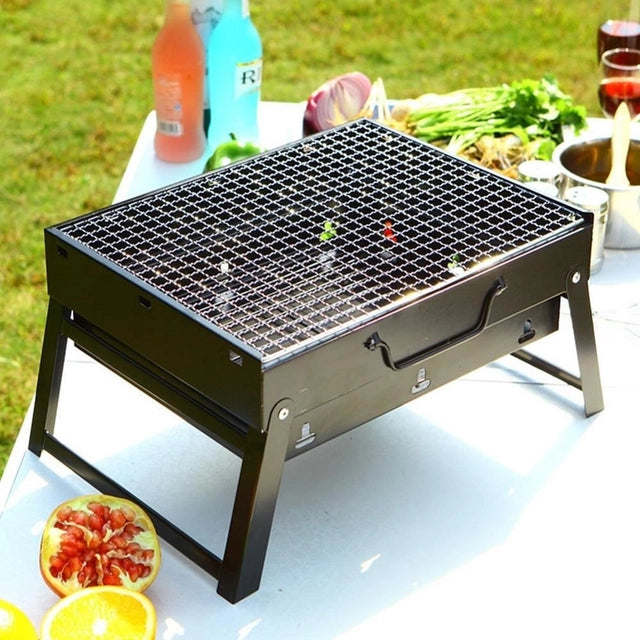 PARRILLA PORTÁTIL PLEGABLE A CARBÓN
