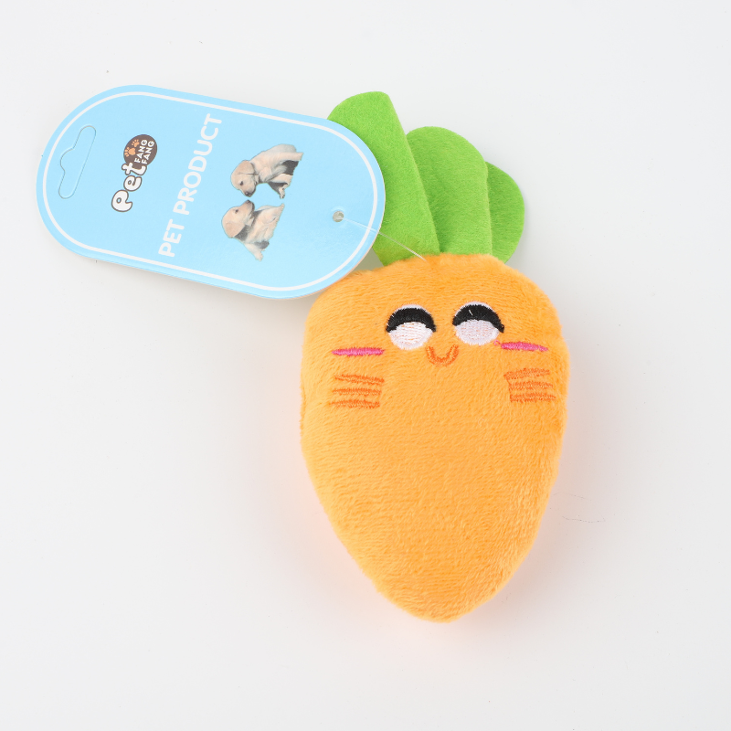 Juguete para mascotas en forma de zanahoria